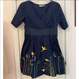 Birds eShakti dress, custom size approx. XL - 16